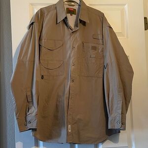 Wrangler Men's Tan Lightweight Shirt Jacket